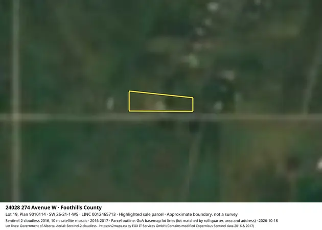 Aerial view for Residential property in Foothills County, Foothills County