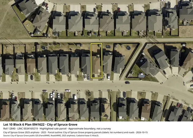 Aerial view for Residential property in City of Spruce Grove, City of Spruce Grove