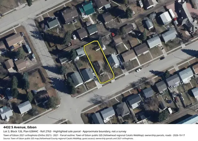 Aerial view for Residential property in Town of Edson, Town of Edson
