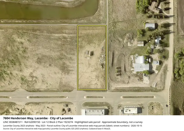 Aerial view for Commercial property in City of Lacombe, City of Lacombe