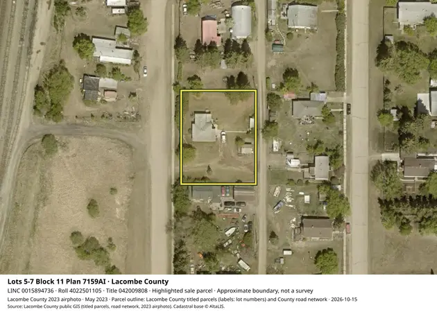 Aerial view for Property in Lacombe County, Lacombe County
