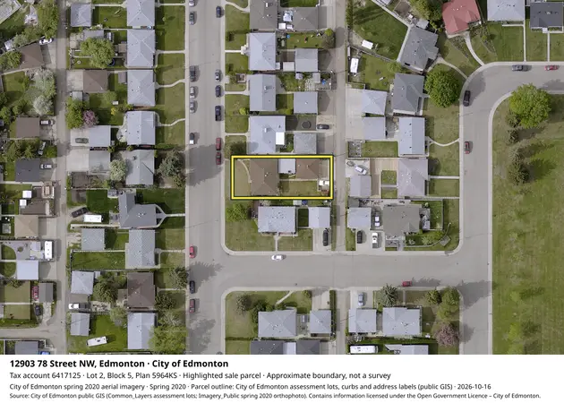 Aerial view for Residential property in City of Edmonton, City of Edmonton
