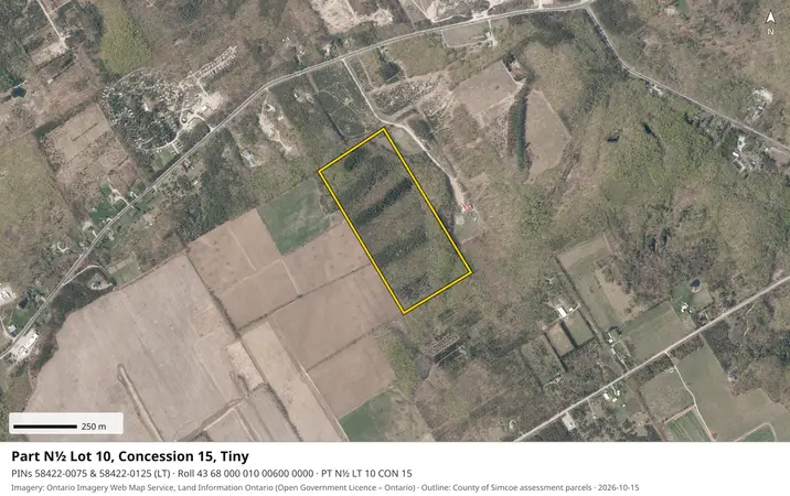 Aerial view for Land in Tiny, Tiny