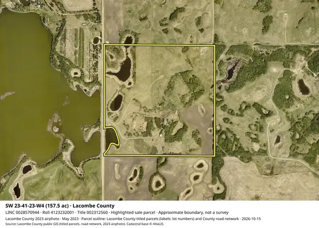 Aerial view for Rural property in Lacombe County, Lacombe County
