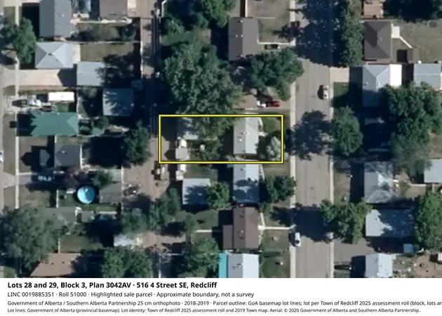 Aerial view for Residential property in Town of Redcliff, Town of Redcliff