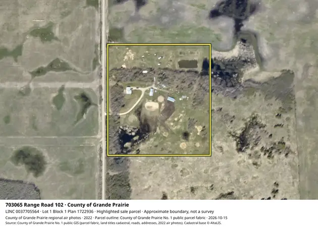 Aerial view for Rural property in County of Grande Prairie No. 1, County of Grande Prairie No. 1