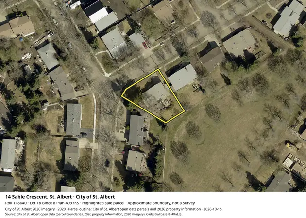 Aerial view for Residential property in City of St. Albert, City of St. Albert