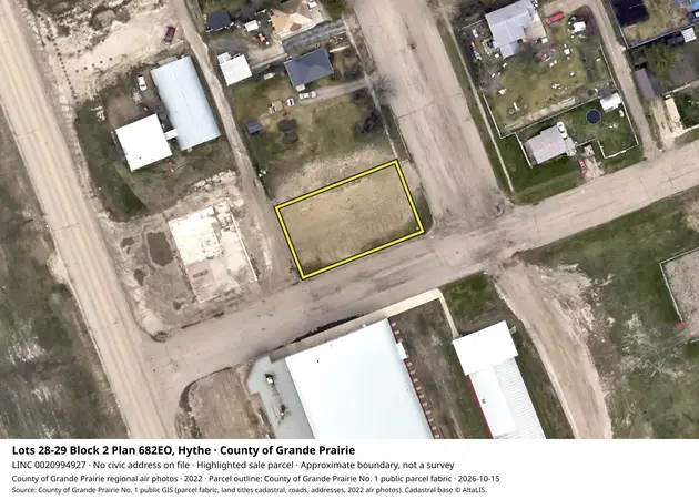 Aerial view for Commercial property in County of Grande Prairie No. 1, County of Grande Prairie No. 1