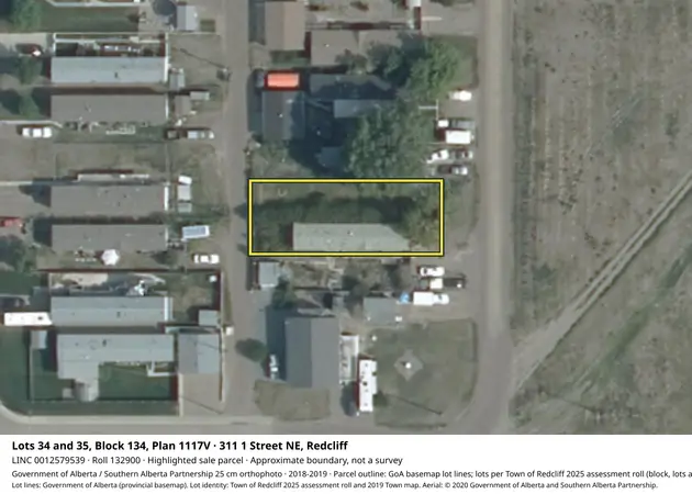 Aerial view for Residential property in Town of Redcliff, Town of Redcliff
