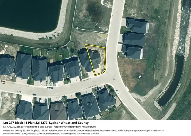 Aerial view for Residential property in Wheatland County, Wheatland County