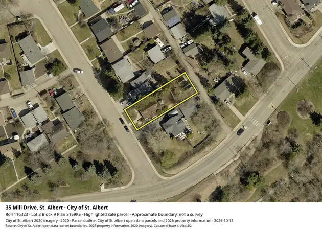 Aerial view for Residential property in City of St. Albert, City of St. Albert