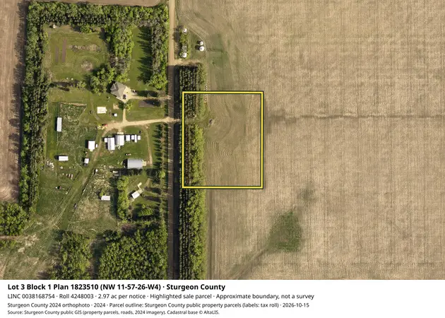 Aerial view for Land in Sturgeon County, Sturgeon County