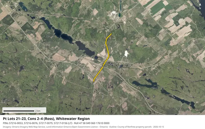 Aerial view for Land in Whitewater Region, Whitewater Region