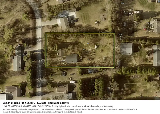 Aerial view for Residential property in Red Deer County, Red Deer County