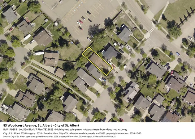 Aerial view for Residential property in City of St. Albert, City of St. Albert