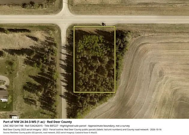 Aerial view for Rural property in Red Deer County, Red Deer County
