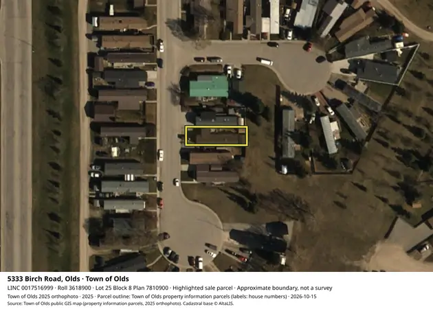 Aerial view for Residential property in Town of Olds, Town of Olds