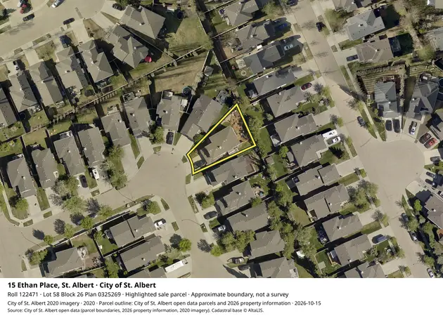 Aerial view for Residential property in City of St. Albert, City of St. Albert