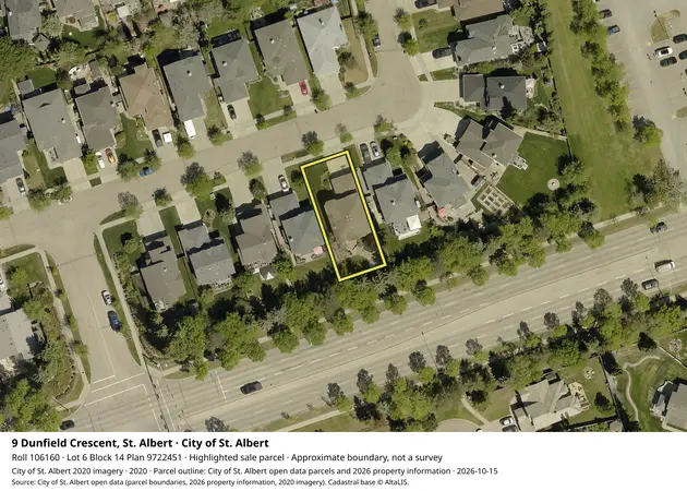 Aerial view for Residential property in City of St. Albert, City of St. Albert