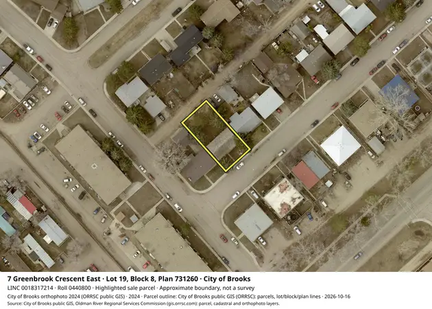 Aerial view for Residential property in City of Brooks, City of Brooks