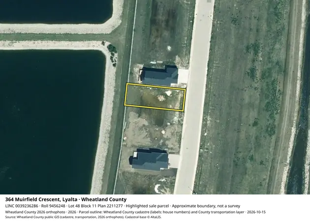 Aerial view for Land in Wheatland County, Wheatland County