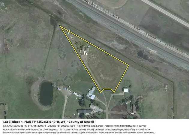 Aerial view for Rural property in County of Newell, County of Newell