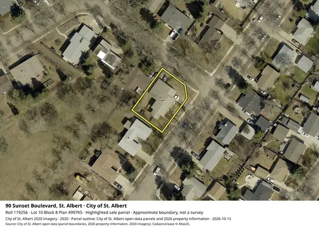 Aerial view for Residential property in City of St. Albert, City of St. Albert
