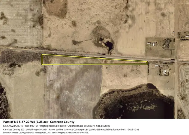 Aerial view for Land in Camrose County, Camrose County