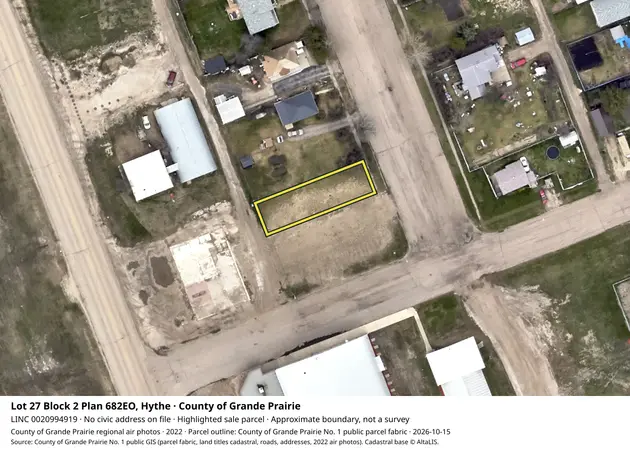 Aerial view for Commercial property in County of Grande Prairie No. 1, County of Grande Prairie No. 1