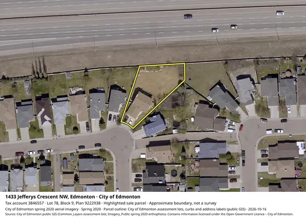 Aerial view for Residential property in City of Edmonton, City of Edmonton