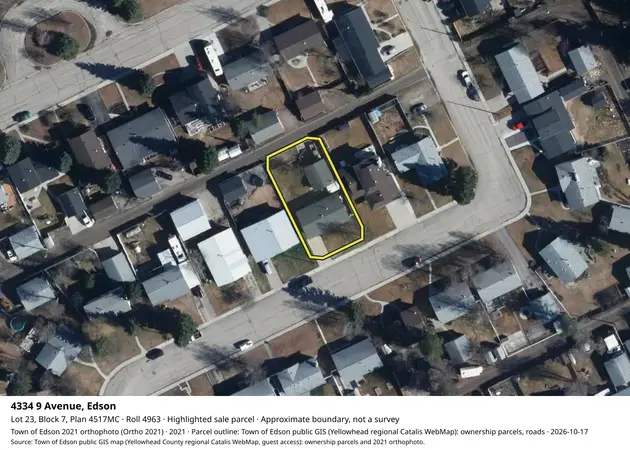 Aerial view for Residential property in Town of Edson, Town of Edson