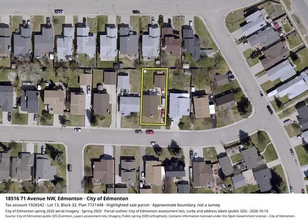 Aerial view for Residential property in City of Edmonton, City of Edmonton