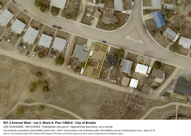 Aerial view for Residential property in City of Brooks, City of Brooks