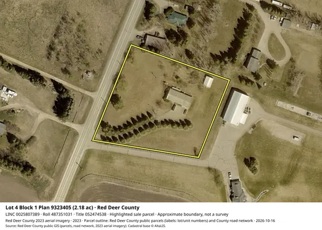 Aerial view for Residential property in Red Deer County, Red Deer County