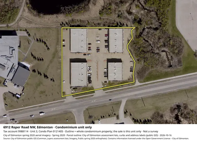 Aerial view for Commercial property in City of Edmonton, City of Edmonton