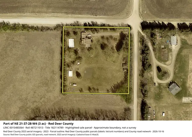 Aerial view for Rural property in Red Deer County, Red Deer County