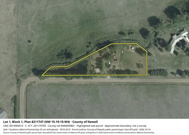Aerial view for Rural property in County of Newell, County of Newell