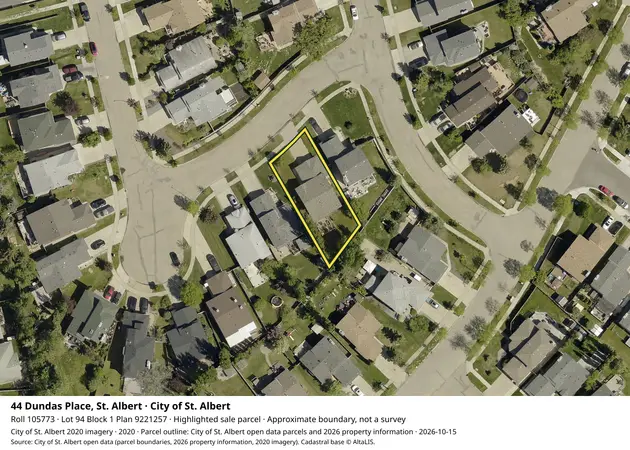 Aerial view for Residential property in City of St. Albert, City of St. Albert