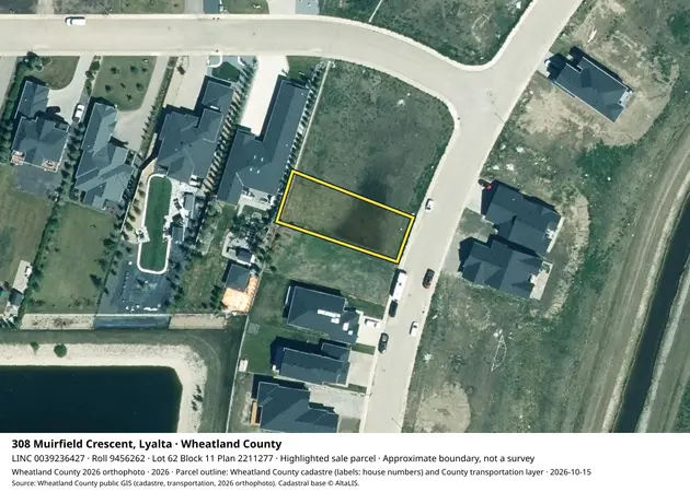 Aerial view for Land in Wheatland County, Wheatland County