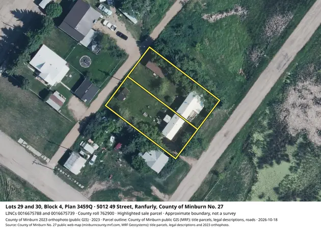Aerial view for Residential property in County of Minburn No. 27, County of Minburn No. 27