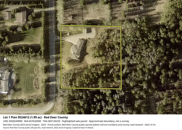 Aerial view for Residential property in Red Deer County, Red Deer County