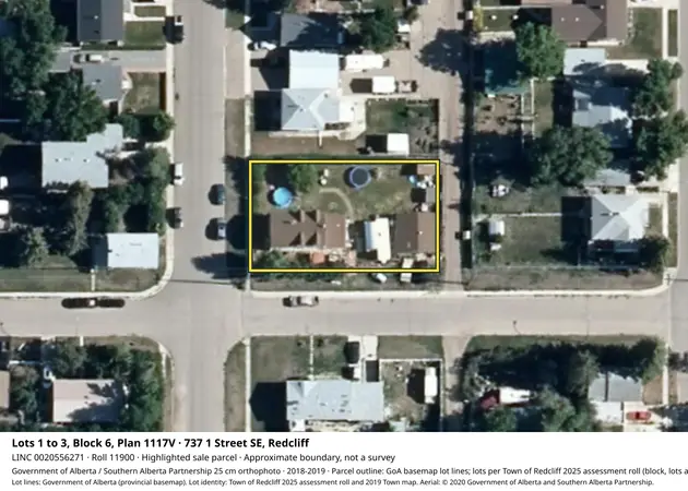 Aerial view for Residential property in Town of Redcliff, Town of Redcliff