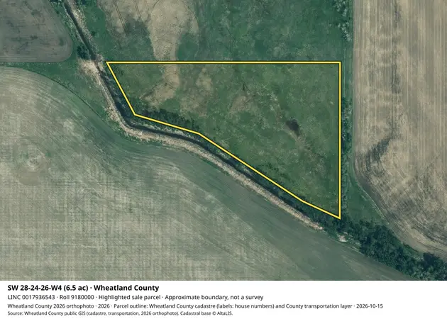 Aerial view for Land in Wheatland County, Wheatland County