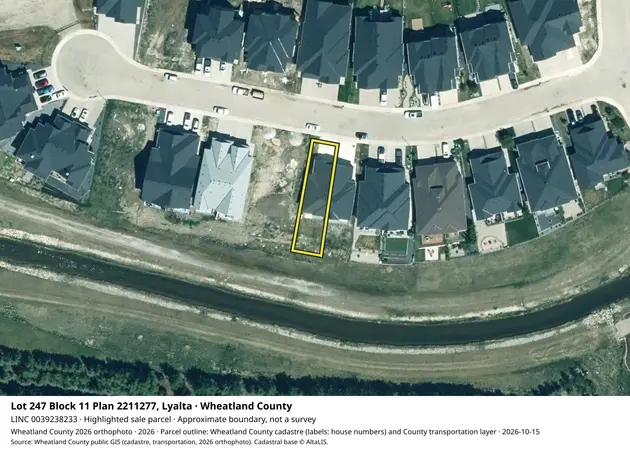 Aerial view for Residential property in Wheatland County, Wheatland County