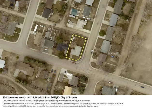 Aerial view for Residential property in City of Brooks, City of Brooks