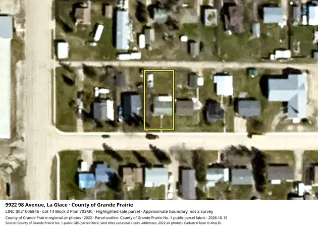 Aerial view for Residential property in County of Grande Prairie No. 1, County of Grande Prairie No. 1