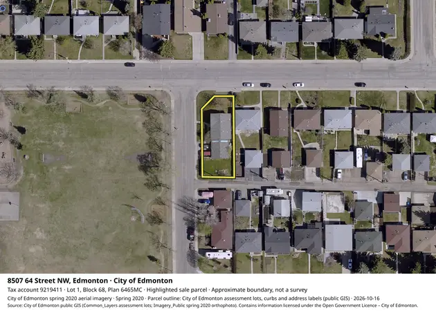 Aerial view for Residential property in City of Edmonton, City of Edmonton