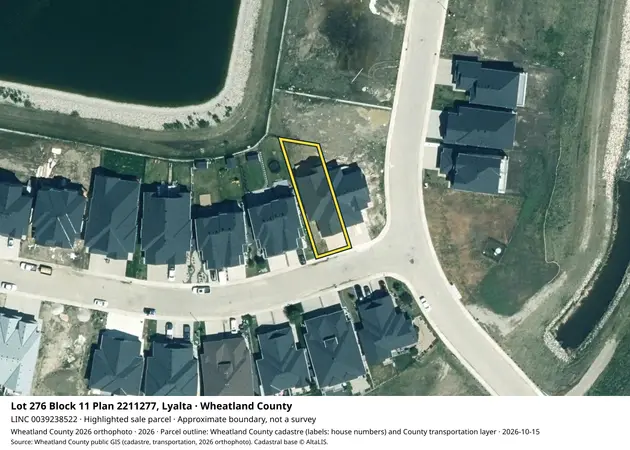 Aerial view for Residential property in Wheatland County, Wheatland County