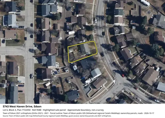 Aerial view for Residential property in Town of Edson, Town of Edson