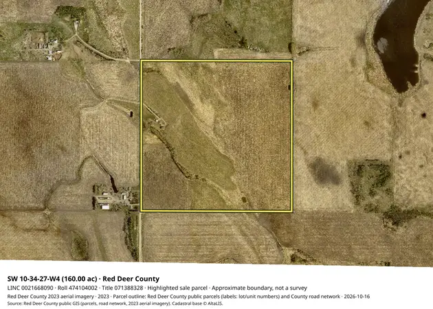 Aerial view for Rural property in Red Deer County, Red Deer County